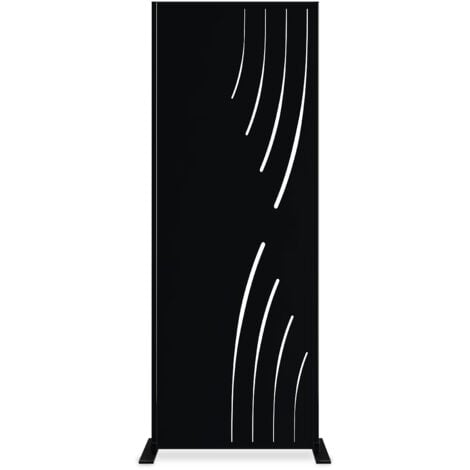 Panneau décoratif VELETA noir H.160cm motifs côté droit