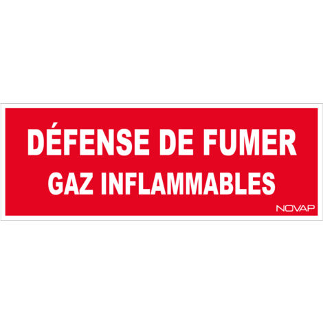 Panneau Défense de fumer gaz inflammables - Rigide 330x120mm - 4034973