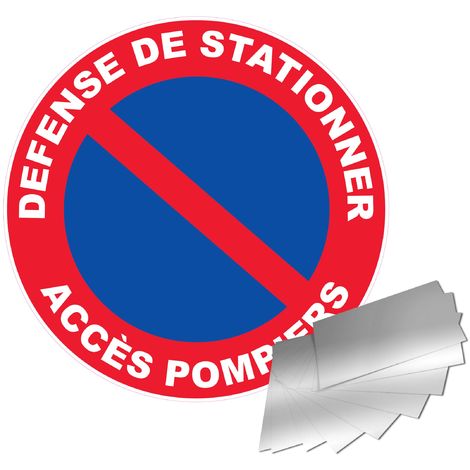 Panneau défense de stationner - accès pompier - Alu Ø180mm - 4011080