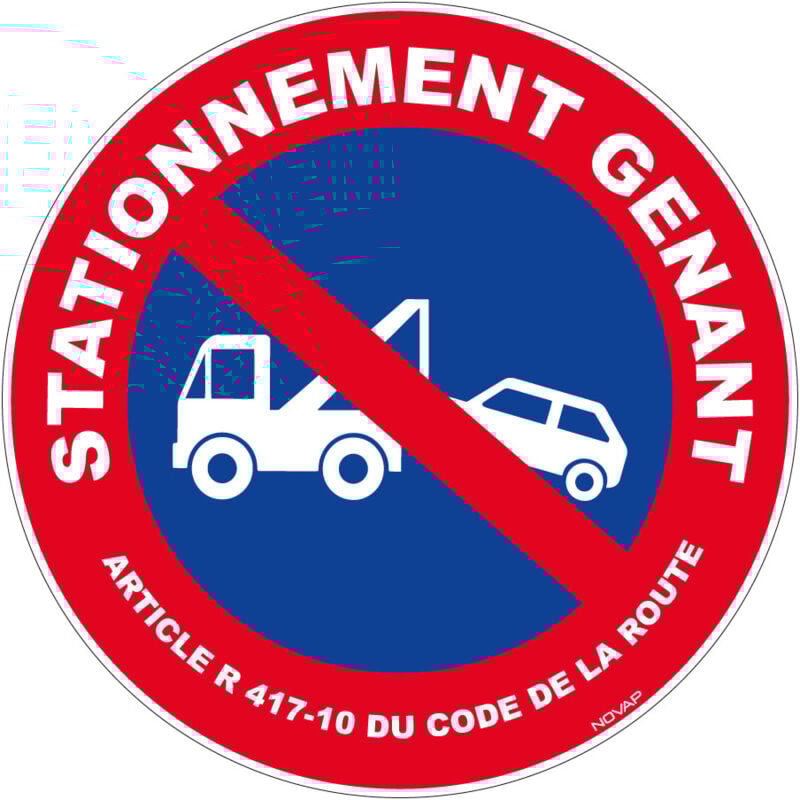 Panneau Défense de stationner mise en fourrière - Rigide Ø450mm - 4080369
