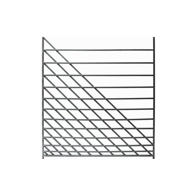 Panneau géométrique GAUCHE - Hauteur 1000mm Largeur 900mm en fer plat de 12x6mm - Fer forgé - À souder - DECO FER FORGE