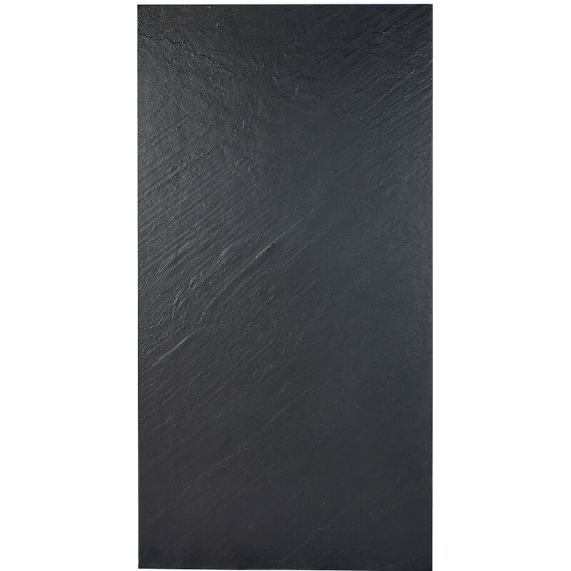 Panneau d'habillage de douche en pierre naturelle - graphite noir - 260 x 120 cm