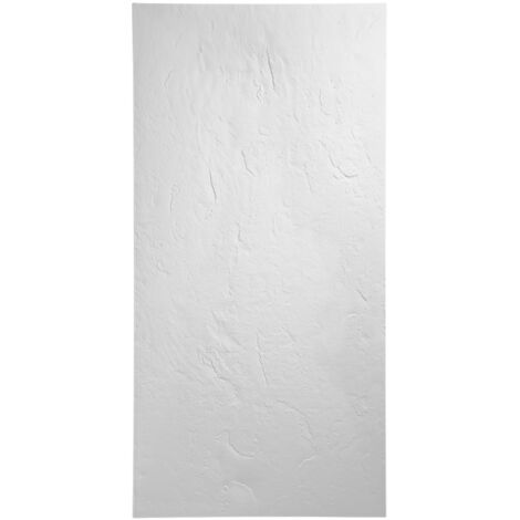 Panneau d'habillage mural 200 x 100 cm x 3 mm résine effet ardoise couleur blanc