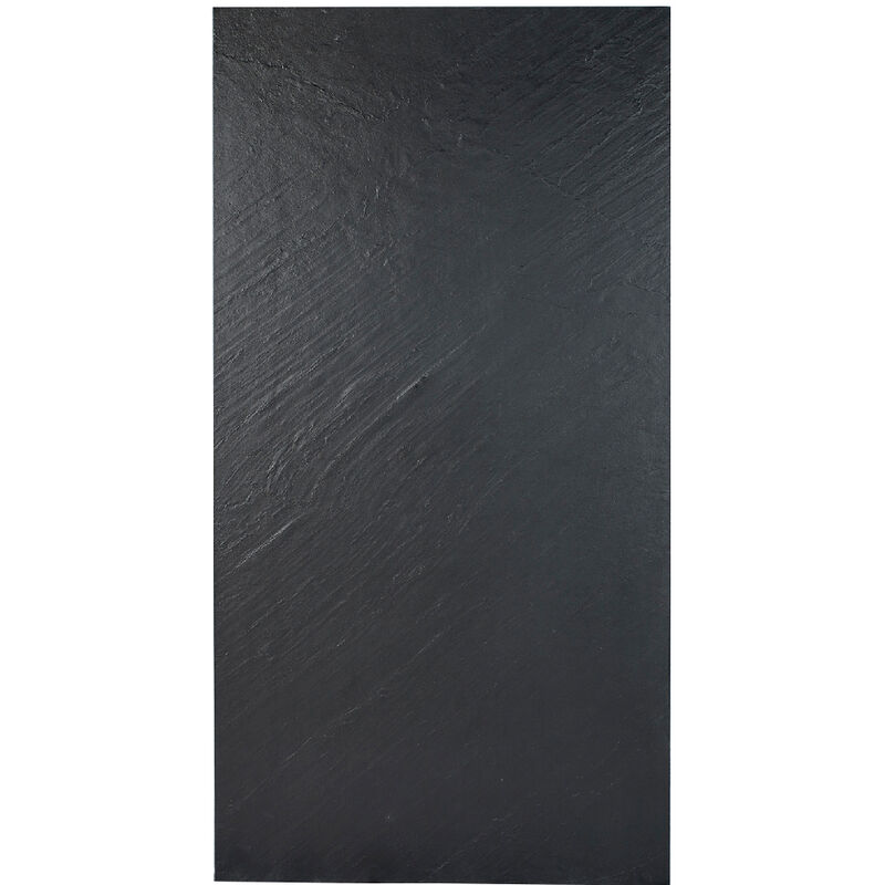 U-tile - Panneau d'habillage mural 200 x 90 cm en pierre naturelle graphite noir