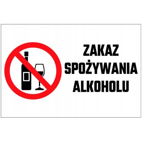 Panneau d'interdiction d'alcool 20x30 cm PVC T014