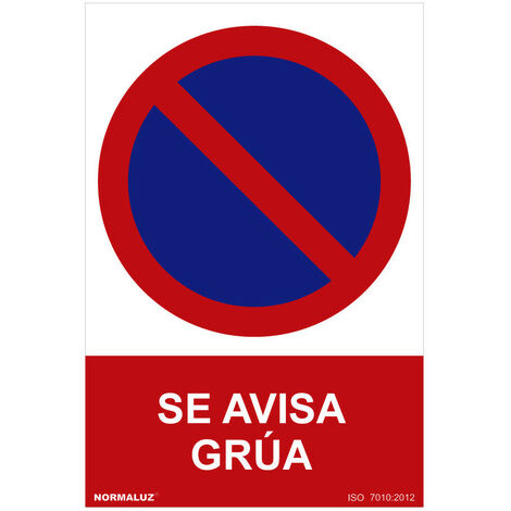 Panneau D'interdiction ''se Avisa Grua'' (pvc 0.7mm) 30x40cm