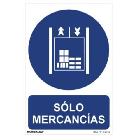 Panneau d'obligation d'utilisation "marchandises uniquement" (pvc 0,7mm) 30x40cm