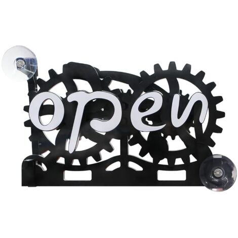 Panneau double face « Ouvert/Fermé » avec ventouse, affichage mécanique manuel pour vitrine commerciale Adsorption