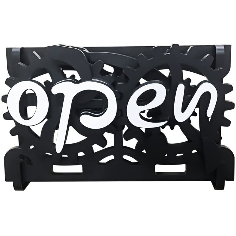 Panneau double face « Ouvert/Fermé » avec ventouse, affichage mécanique manuel pour vitrine commerciale Suspension