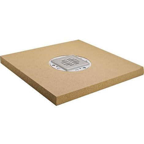 Panneau douche standard ecoulement horizontal, centre 1000x1000x50 mm, hauteur 120 mm