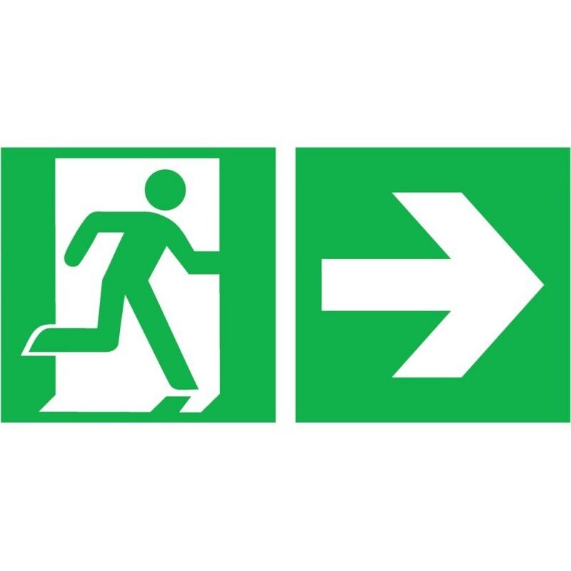 FP - Panneau d'urgence 300x150mm Alu.