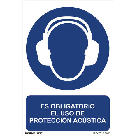 Panneau d'utilisation obligatoire "Utilisation obligatoire de la protection acoustique" (pvc 0,7mm) 30x40cm
