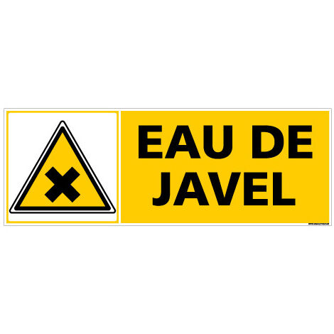 Panneau EAU DE JAVEL (C0395) - Adhésif - 350 x 125 mm