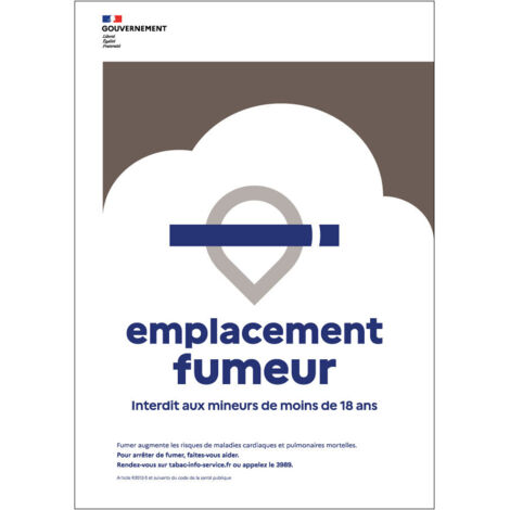 Panneau Emplacement Fumeur A3 - 4002590