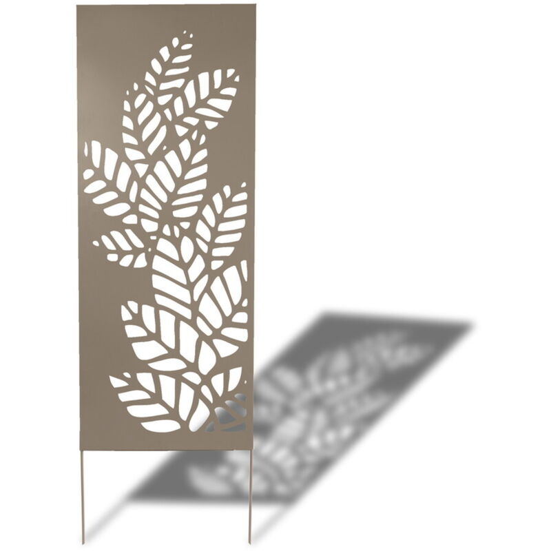 Nortene - Panneau en métal Deco Panel - Brun - 0,60 x 1,50 m - pose murale ou sur sol meuble