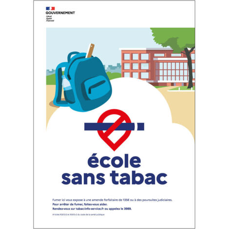 Panneau Espace Sans Tabac Ecole A4 - 4002521