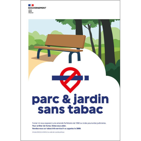 Panneau Espace Sans Tabac Parc & Jardin A5 - 4002460