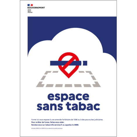Panneau Espace Sans Tabac Périmètre A3 - 4002583