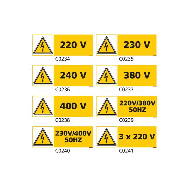 Panneau et Pictogramme de Signalisation danger électrique - C0236 - 700 x 250 mm