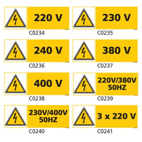 Panneau et Pictogramme de Signalisation danger électrique - C0234 - 210 x 75 mm
