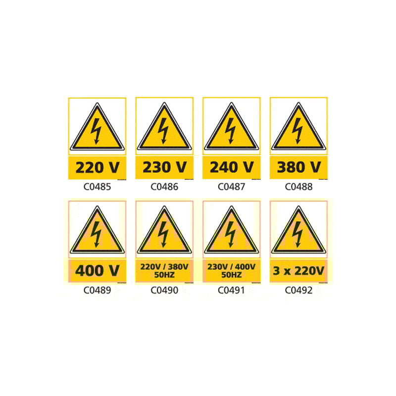 Panneau et Pictogrammes de Signalisation danger électrique - C0497 - 450 x 630 mm