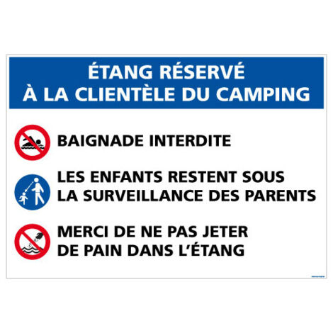 PANNEAU ETANG (H0272) - Adhésif - 105 x 75 mm