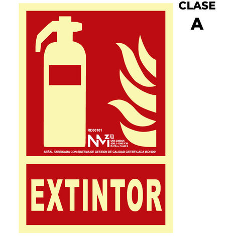 Panneau Extincteur Classe A Signalisation Extincteur Pvc 1mm - Normaluz