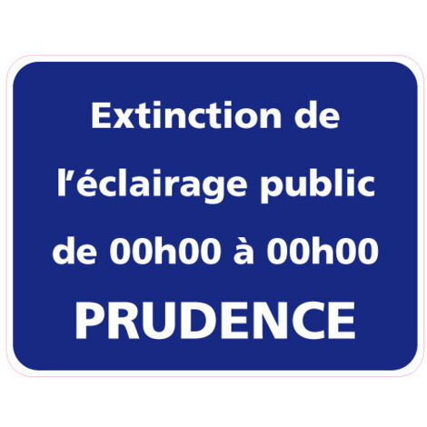Panneau EXTINCTION DE L'ECLAIRAGE PUBLIC (EP001)