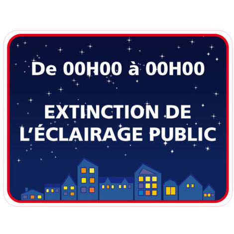 Panneau EXTINCTION DE L'ECLAIRAGE PUBLIC (EP003)