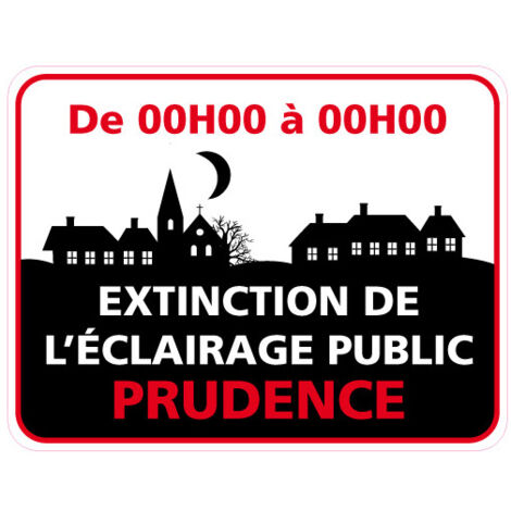 Panneau EXTINCTION DE L'ECLAIRAGE PUBLIC (EP004)