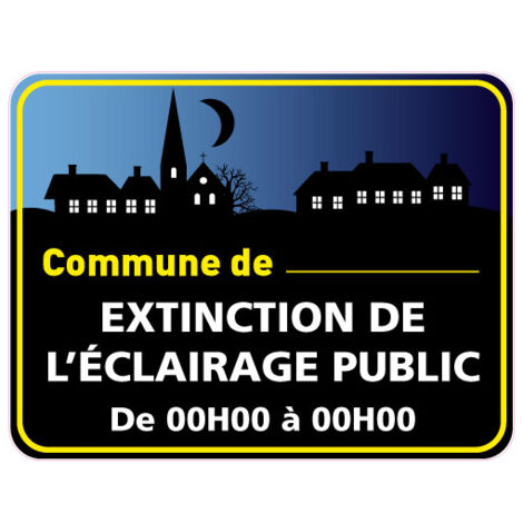 Panneau EXTINCTION DE L'ECLAIRAGE PUBLIC (EP006)