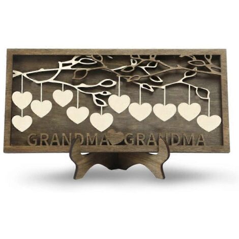 Panneau familial personnalisé pour maman, cadre en bois personnalisé pour arbre à papa A--