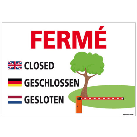 PANNEAU FERMETURE (H0325) - Adhésif - 210 x 150 mm