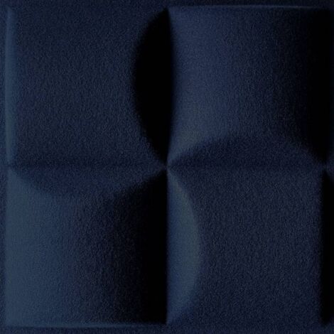 Panneau feutrine - Cube bleu nuit - 40x40x4,3 cm - 0,16m²