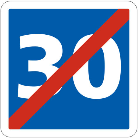 Panneau Fin d’Indication C4b – Fin de vitesse conseillée personnalisée – Carré Classe 1 350 mm – Gamme BRETAGNE