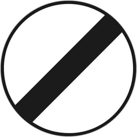 Panneau Fin d'Interdiction Précédemment Signalée B31 – 450 mm – Signalisation Ronde Sécurité Routière – Modèle Ecolign – Aluminium Rétro-réfléchissant NF