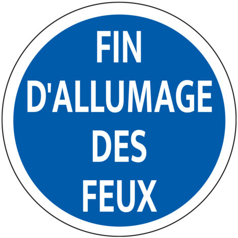 Panneau Fin d’Obligation B49 - Obligation fin d'allumage des feux - Gamme ECOLIGN - Classe 1 450 mm