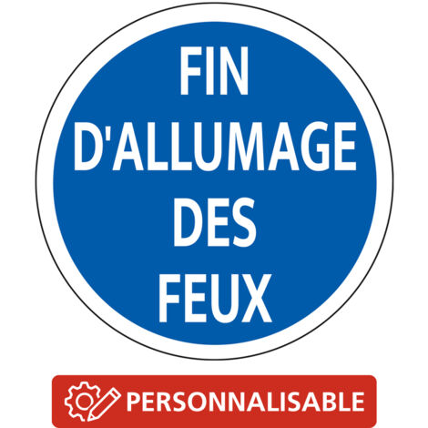 Panneau Fin d’Obligation B49 - Obligation texte personnalisé - Gamme BRETAGNE - Classe 1 450 mm
