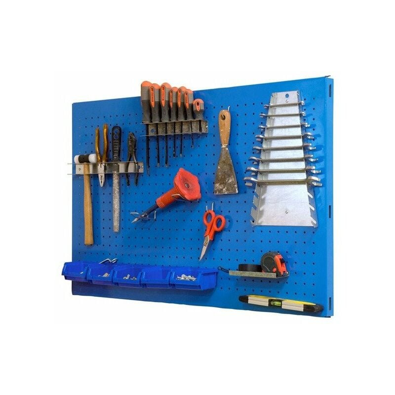 Simon Rack - Panneau mural de rangement 1200x400mm Bleu - panelclick 1200x400