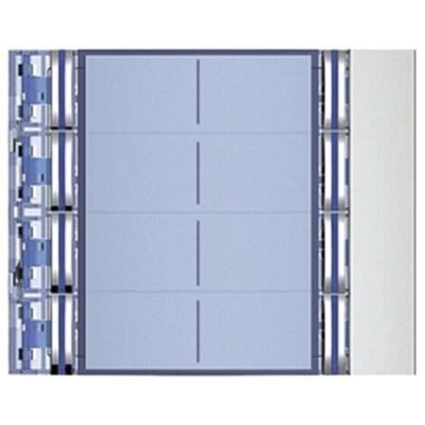 Panneau frontal Bticino 8 boutons poussoirs sur double colonne Finition Allmetal 352181