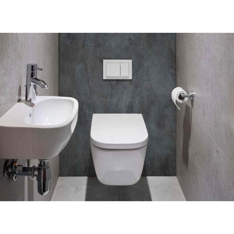 Panneau habillage bâti-support batipanel Béton noir mat, largeur 120 cm x hauteur 150 cm, ep. 3 mm