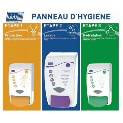 Panneau Hygiene Industrie Preequipe 3 Etapes (3 Appareils)