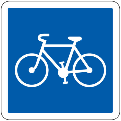 Panneau Indication C113 – Piste ou bande cyclable conseillée – Carré Classe 1 500 mm – Gamme BRETAGNE