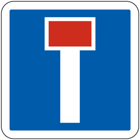 Panneau Indication C13a – Impasse – Carré Classe 1 350 mm – Gamme ECOLIGN