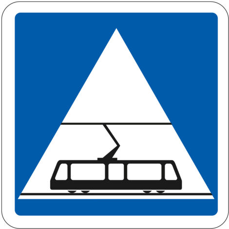Panneau Indication C20c – Traversée de tramways – Carré Classe 1 350 mm – Gamme ECOLIGN