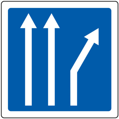 Panneau Indication C24b – Voies affectées personnalisable – Carré Classe 1 350 mm – Gamme ECOLIGN