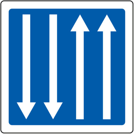 Panneau Indication C29a – Présignalisation d’un créneau de dépassement – Carré Classe 1 350 mm – Gamme BRETAGNE