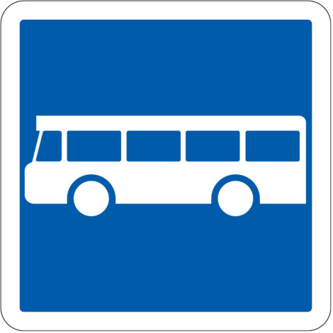 Panneau Indication C6 – Arrêt d’autobus – Carré Classe 1 500 mm – Gamme BRETAGNE