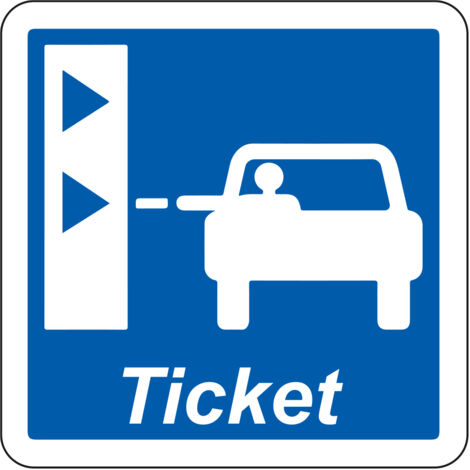 Panneau Indication C62 – Présignalisation borne de ticket de péage – Carré Classe 1 500 mm – Gamme BRETAGNE