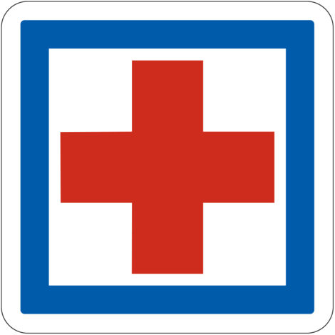 Panneau Indication CE1 – Poste de secours – Gamme ECOLIGN – Classe 1 – 500 mm
